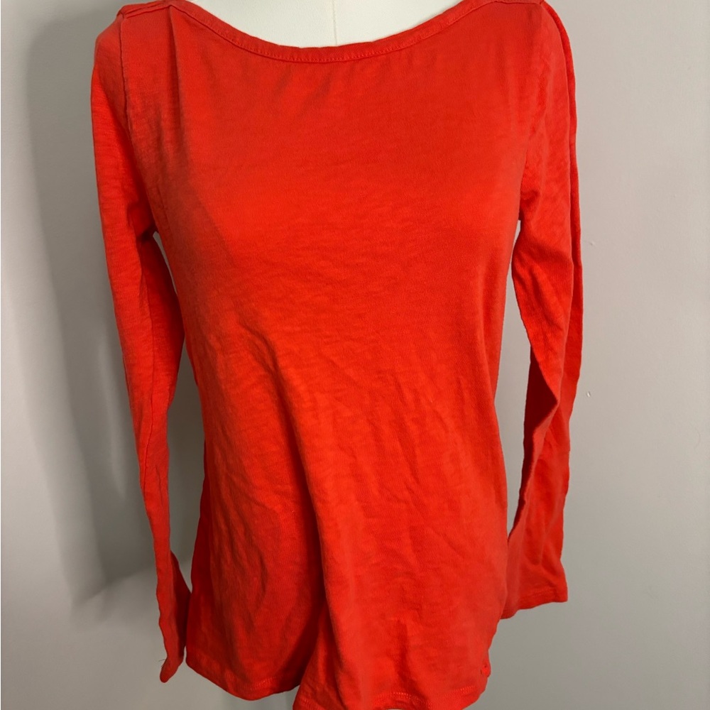 Women's M Red Long Sleeve Top J CREW Artist